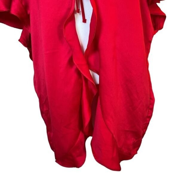 Victoria's Secret Red Valentine Love ROBE One Size Ties Heart Lingere - Picture 5 of 10